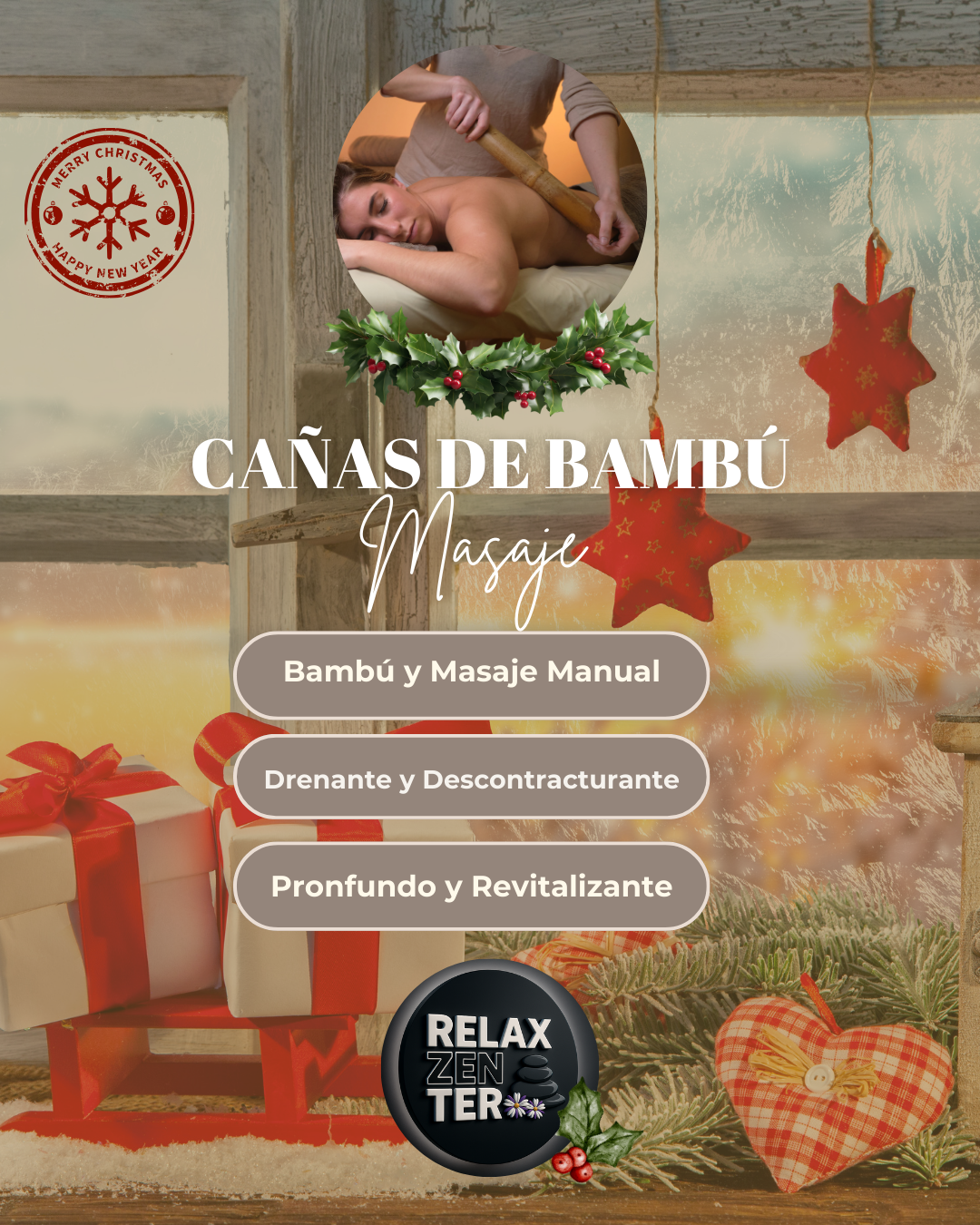 Masaje cañas de bambú 60 min