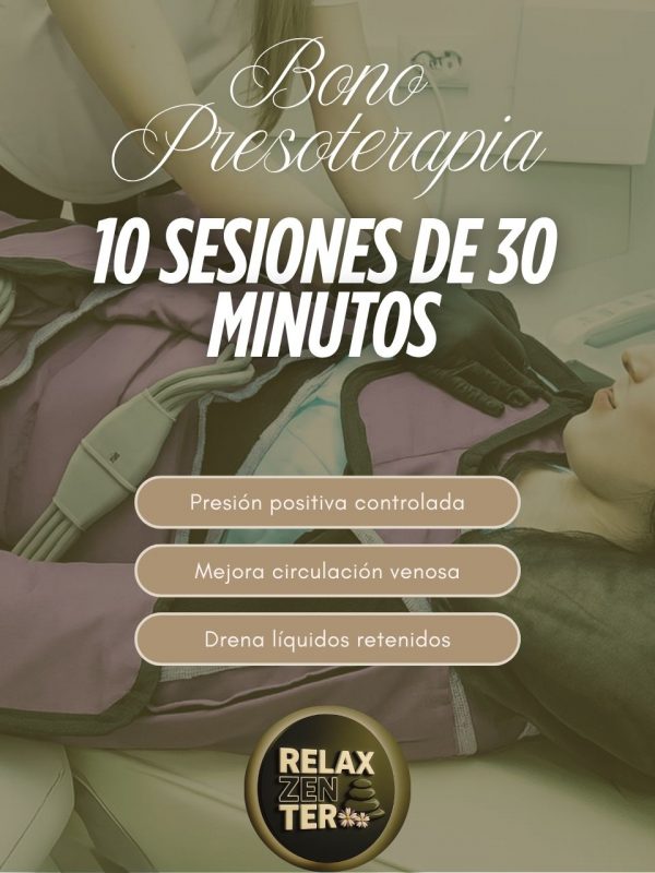 Bono presoterapia 10 sesiones de 30 min