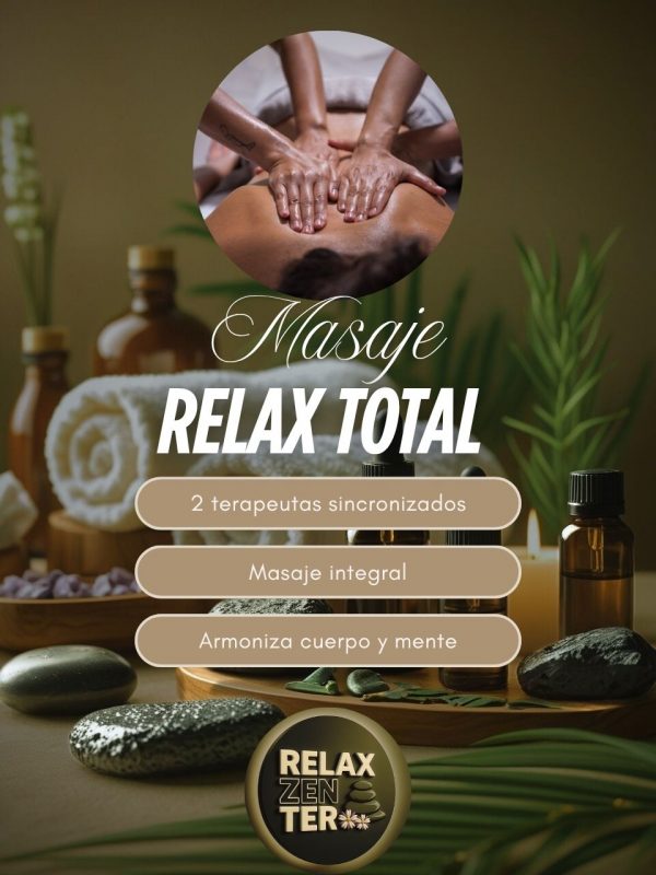Masaje relax total a cuatro manos 40 min